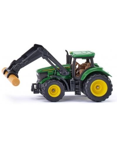 Μεταλικό παιχνίδι Siku - Τρακτέρ με δαγκάνα John Deere, πράσινο - 1