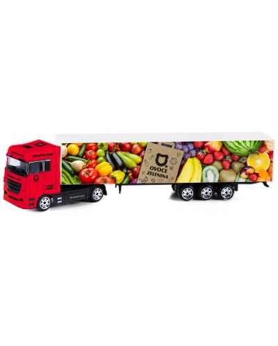 Μεταλλικό φορτηγό Rappa - Φρούτα και λαχανικά, 20 cm - 1