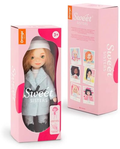 Απαλή κούκλα Orange Toys Sweet Sisters - Sunny με μέντα παλτό, 32 εκ - 2