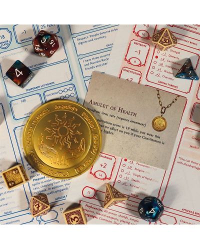 Μενταγιόν FaNaTtiK Games: Dungeons & Dragons - Amulet of Health (Limited Edition) (Gold Plated) (Includes Magic Item Formula) - 3