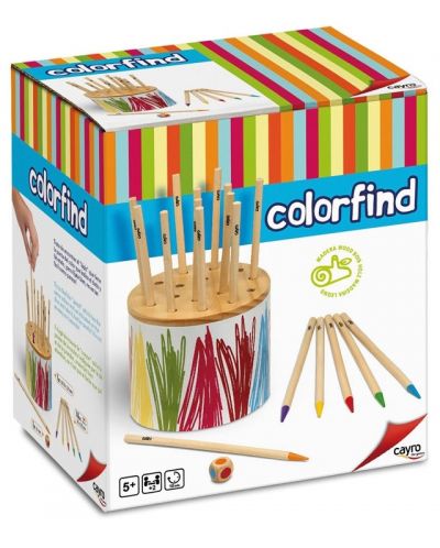 Παιχνίδι μνήμης Cayro - Χρώματα, με 18 χρωματιστά ξυλάκια - 1