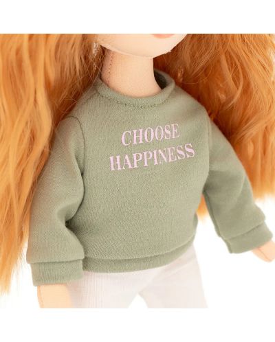Απαλή κούκλα Orange Toys Sweet Sisters -Sunny με πράσινο πουλόβερ, 32 cm - 6
