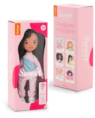 Απαλή κούκλα Orange Toys Sweet Sisters - Τίνα με ροζ αθλητική φόρμα, 32 εκ - 2