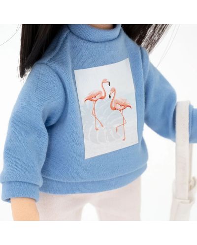 Απαλή κούκλα Orange Toys Sweet Sisters - Η Lilu με γαλάζιο πουλόβερ, 32 cm - 5