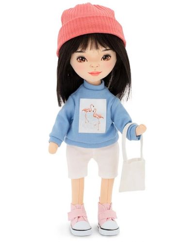 Απαλή κούκλα Orange Toys Sweet Sisters - Η Lilu με γαλάζιο πουλόβερ, 32 cm - 3