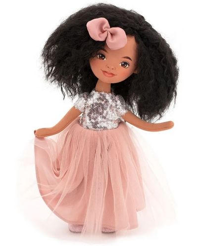 Απαλή κούκλα Orange Toys Sweet Sisters - Η Τίνα με ροζ φόρεμα με παγιέτες, 32 εκ - 1
