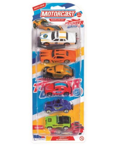 Μεταλλικά αυτοκίνητα RS Toys - Motorcast, 6 τεμάχια 1:64 - 1
