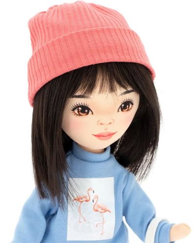 Απαλή κούκλα Orange Toys Sweet Sisters - Η Lilu με γαλάζιο πουλόβερ, 32 cm - 4