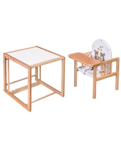 Μαλακό μαξιλαράκι για ξύλινη καρέκλα φαγητού New Baby - Αρκούδα - 3