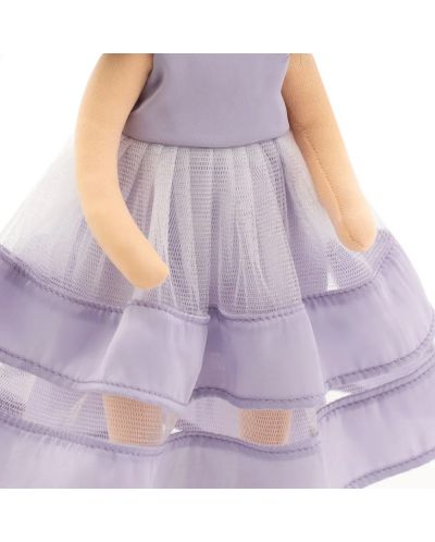 Απαλή κούκλα Orange Toys Sweet Sisters - Η Lilu με μωβ φόρεμα, 32 cm - 5