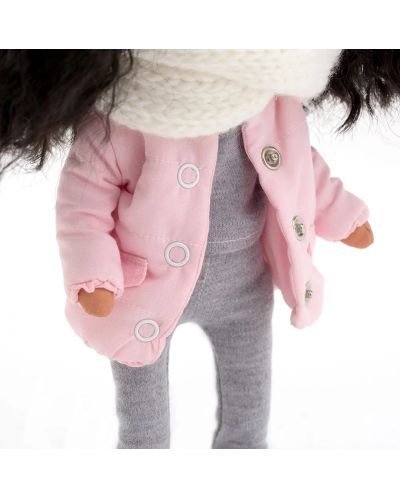 Απαλή κούκλα Orange Toys Sweet Sisters - Tina με ροζ μπουφάν, 32 cm - 4