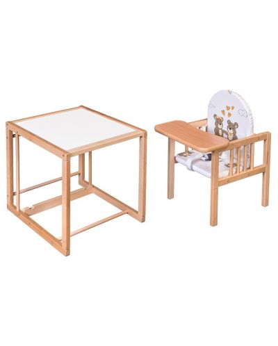 Μαλακό μαξιλαράκι για ξύλινη καρέκλα φαγητού New Baby - Αρκούδες - 3