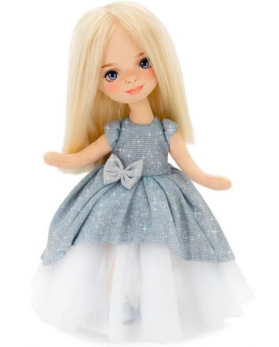 Απαλή κούκλα Orange Toys Sweet Sisters - Η Mia με γαλάζιο φόρεμα, 32 εκ - 1