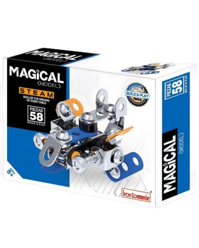 Μεταλλικός κατασκευαστής Raya Toys - Magical Model, Speeder, 58 μέρη - 2