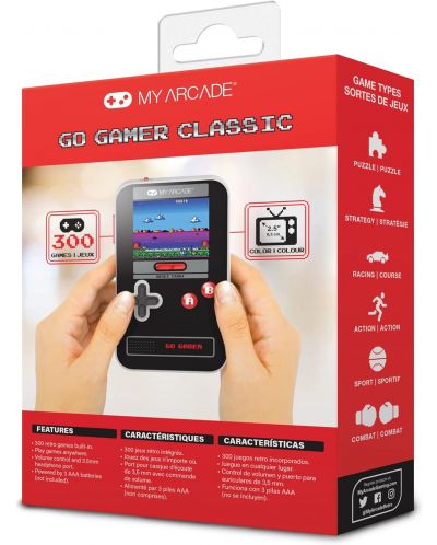 Μίνι κονσόλα My Arcade - Gamer V Classic 300in1, μαύρο/κόκκινο - 3