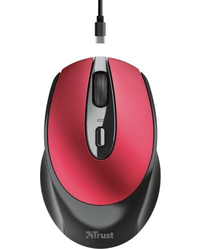 Ποντίκι Trust - Zaya Wireless, Οπτικό , ασύρματο, κόκκινο - 1