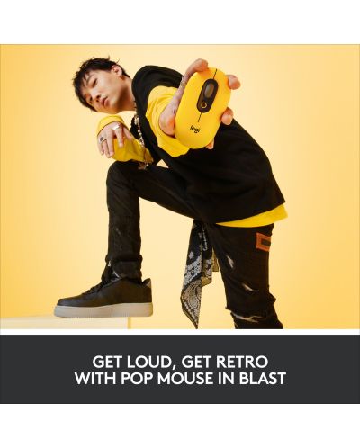 Ποντίκι Logitech - POP, οπτικό, ασύρματο, κίτρινο - 2