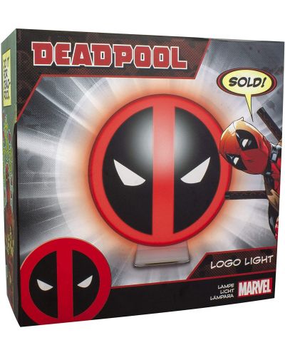 Λάμπα Paladone Marvel: Deadpool - Logo, 10 cm - 3