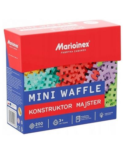 Μίνι κατασκευαστής waffle Marioinex  -  Ο Μικρός μάστορας , 200 τεμάχια - 3