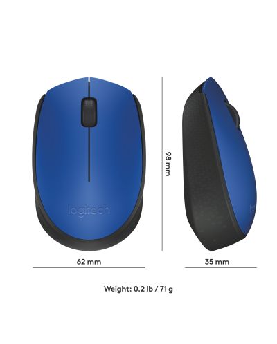 ποντίκι Logitech - M171, Οπτικό , ασύρματο, μπλε - 9