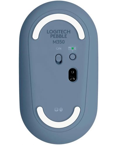 Ποντίκι Logitech - Pebble M350, οπτικό, ασύρματο, Blueberry - 4