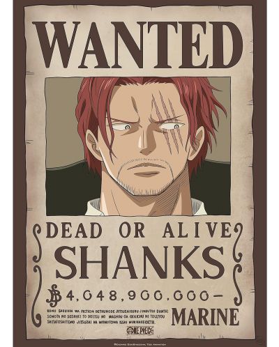 Μίνι αφίσα  GB eye Animation: One Piece - Wanted Shanks - 1