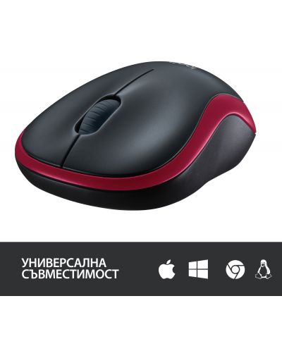 Ποντίκι Logitech - M185, ασύρματο, κόκκινο - 5