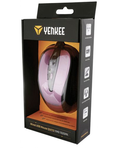 Ποντίκι Yenkee - 1025PK, οπτικό, ροζ - 3