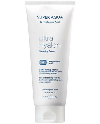 Missha Super Aqua Κρέμα καθαρισμού Ultra Hyalron, 200 ml - 1