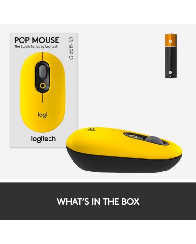 Ποντίκι Logitech - POP, οπτικό, ασύρματο, κίτρινο - 8