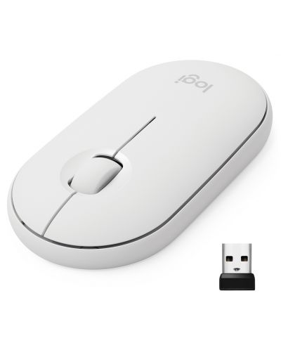Ποντίκι Logitech - Pebble M350, οπτικό, ασύρματο, λευκό - 1