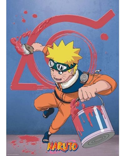 Μίνι αφίσα ABYstyle Animation: Naruto - Naruto & Konoha Emblem - 1