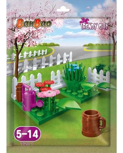 Μίνι κατασκευαστής BanBao - Κήπος με λουλούδια, 25 μέρη - 1