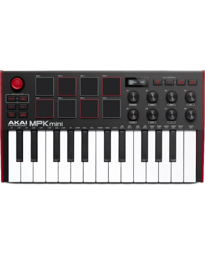 MIDI controller-synthesizer Akai Professional - MPK Mini 3, μαύρο/κόκκινο - 1