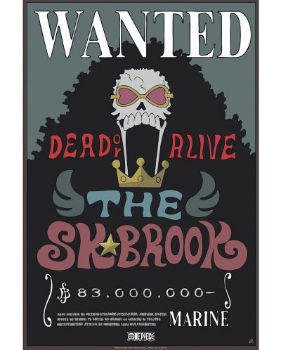  Μίνι αφίσα  GB eye Animation: One Piece - Brook Wanted Poster (Series 2) - 1