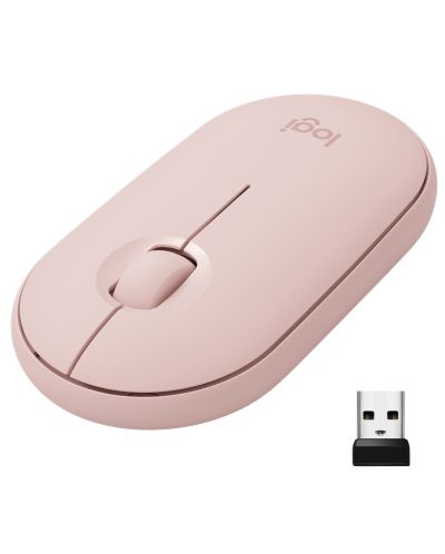 Ποντίκι Logitech - Pebble M350, οπτικό, ασύρματη, ροζ - 1