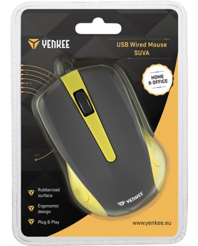 Ποντίκι Yenkee - 1015YW, οπτικό, κίτρινο - 4