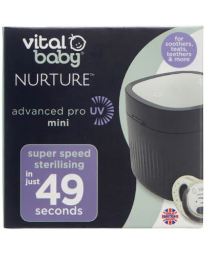 Μίνι αποστειρωτής με ακτίνες UV  Vital Baby - Advanced Pro, μαύρο - 7