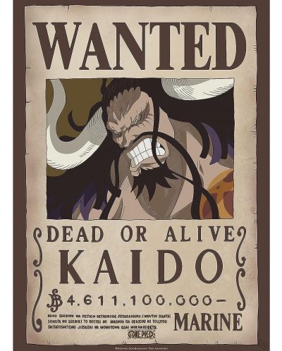 Μίνι αφίσα GB eye Animation: One Piece - Kaido Wanted Poster - 1