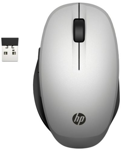 Ποντίκι HP - 300 Dual Mode, οπτικό, ασύρματο, μαύρο/ασήμι - 1
