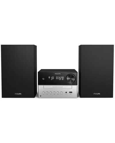 Mini ηχοσύστημα Philips - TAE1105BK/00, 2.0, μαύρο/γκρι - 1