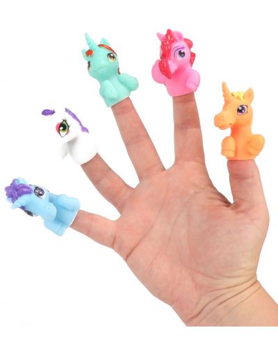 Μίνι φιγούρες για δάχτυλα Toi Toys -Μονόκεροι, 5 τεμάχια - 3