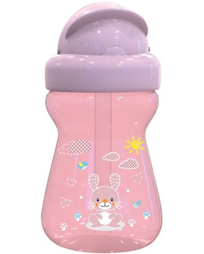 Αθλητικό μπουκάλι Lorelli Baby Care - Animals, 200 ml, ροζ - 1