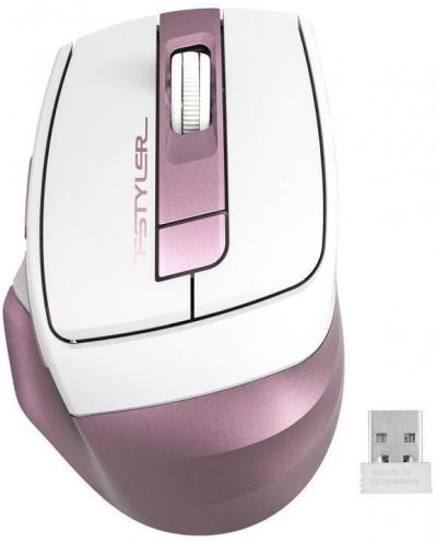 Ποντίκι A4tech - Fstyler FG35, οπτικό ασύρματο, άσπρο/ροζ - 1