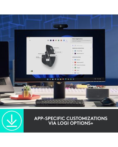 Ποντίκι Logitech - MX Master 3S, οπτικό, ασύρματο, Graphite - 10