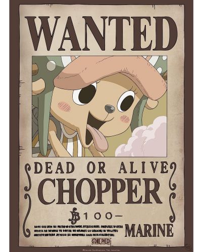  Μίνι αφίσα  GB eye Animation: One Piece - Chopper Wanted Poster (Series 1) - 1