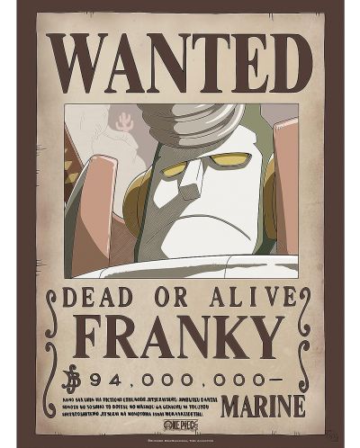  Μίνι αφίσα GB eye Animation: One Piece - Franky Wanted Poster - 1
