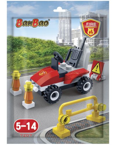 Μίνι κατασκευαστής BanBao - Buggy πυροσβέστη, 33 εξαρτήματα - 1