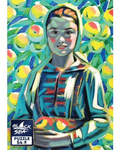 Μίνι παζλ Black Sea Puzzles από 54 κομμάτια - Κορίτσι με μήλα - 2