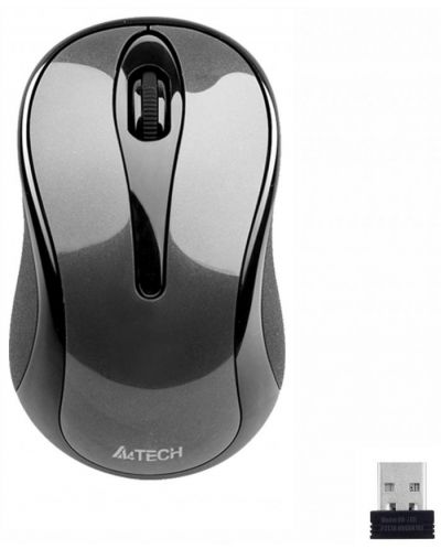 Ποντίκι A4tech - G3-280N, οπτικό, ασύρματο, γκρι - 1